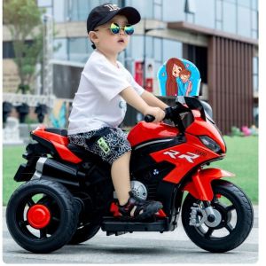 Xe máy điện trẻ em siêu khỏe - siêu to Kiểu dáng xe thể thao  - xe máy điện trẻ em có bàn chân ga có nhạc có đèn có khe cắm USB