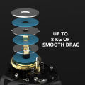 KastKing Brutus Baitcasting Reel Magnetic Braking System 7.2:1 Gear Ratio 5+1 Ball Bearings 8KG Max Drag Fishing Coil. 