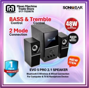 SONICGEAR EVO 5 PRO 48W Bluetooth Stereo 2.1 Compact Speaker with Bass