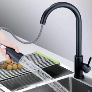 HEKEY Kitchen Sink With Faucet Drain Rack 304 Stainless Steel Thickened Single Double Black & Silver Household Sink