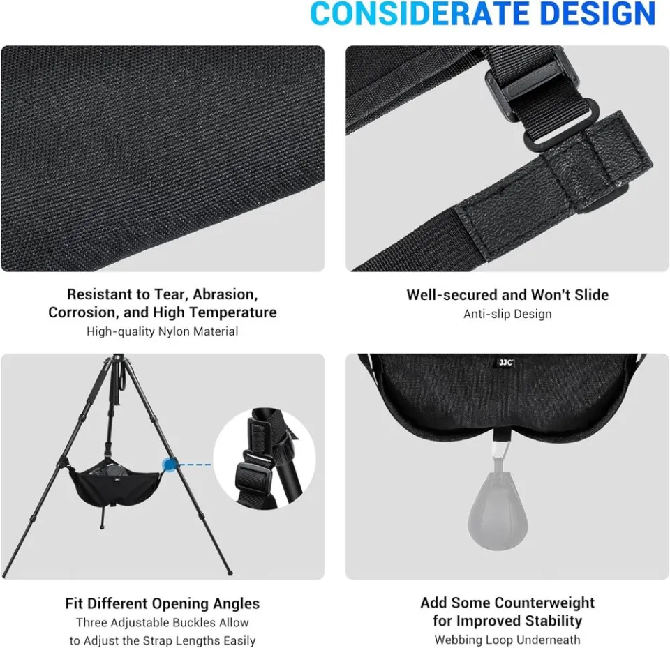 JJC TSB-M Tripod Stone Bag Counterweight Hammock Pouch for