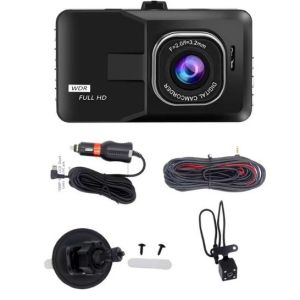 กล้องติดรถยนต์ 2กล้อง หน้า+หลัง กล้องหน้ารถยนต์ หน้าหลัง  Full HD สนับสนุน32G กล้องติดหน้ารถ 1080P