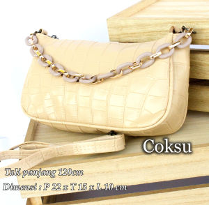Tas Selempang Wanita Lebaran Slingbags Croco Rantai Kombinasi