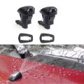 2Pcs Universal Windshield Washer Nozzle Cleaning Exterior Accessories Washer Jet Wiper Nozzle Fan Shaped Water Spray Jets Car Accessories. 
