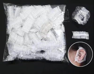 100pcs Thickened Disposable Plastic Waterproof Ear Protector Cover Caps Hairdressing Dye Shield Earmuffs Shower Tool