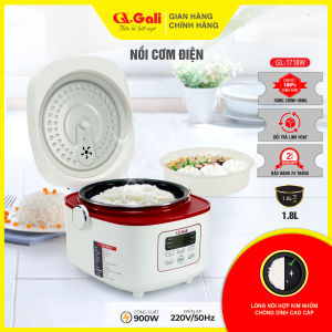 Nồi Cơm Điện Gali GL-1718W 1.8L – Nắp Rời Lòng Nồi Chống Dính Whitford Vỏ Inox Công Suất 900W – Hàng Chính Hãng