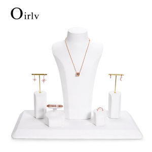 Oirlv แหวนต่างหูกำไลข้อมือสร้อยคอนางแบบเครื่องประดับการจัดเก็บข้อมูลผู้ถือแสดงจัดถาดร้านตู้โชว์แขวนแร็ค TT085