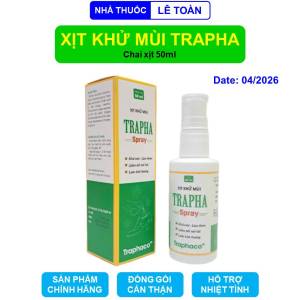 Xịt khử mùi Trapha giúp làm thơm giảm tiết mồ hôi - chai xịt 50ml
