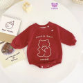 Body chip dài tay Hình Gấu đáng yêu cho bé, Quần áo sơ sinh kèm quần tất chất cotton mềm mịn, Bodysuit cho bé từ 0-12M. 