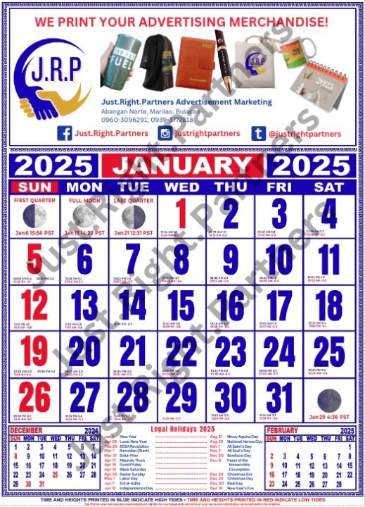 2025 Commercial Calendar (20 pesos) Lazada PH