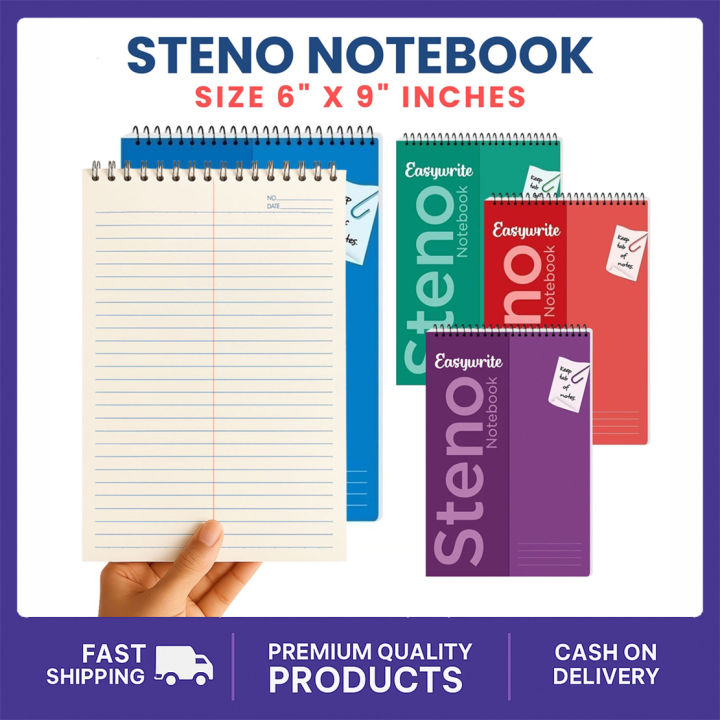 Homemazing Ph Easywrite Steno Notebook – Spiral Bound Top Flip Notepad ...