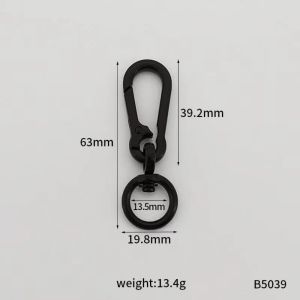 GBSDN Thép không gỉ Móc khóa hình bầu Metalochrome Chống mất Móc khóa hình quả bầu kim loại Móc leo núi Thời trang Cắm Trại