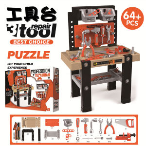 Mainan Perkakas Tool Set Lengkap 64 PCS - Mainan Alat Perkakas Lengkap dengan Box Penyimpanan - Mainan Tukang Workshop - Maianan Anak Edukasi Laki Laki