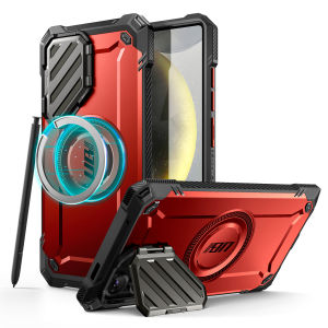 SUPCASE UBMag XT for Samsung Galaxy S25 Ultra Case with Camera Cover Compatible with Wireless Charge Heavy Duty Rugged Case with Built in Kickstand