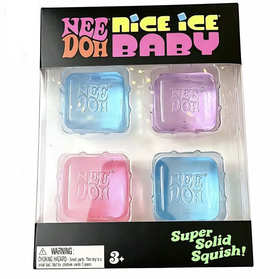 NeeDoh Nice Ice Baby】4PCS/1Set Schylling NeeDoh Nice Cube Sensory