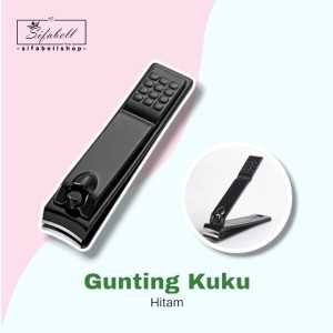 [SF] Gunting Kuku Hitam Stainless Steel Anti Slip - Alat Potong Kuku Ukuran Sedang dan Besar Manicure Pedicure Tajam Nail Clipper