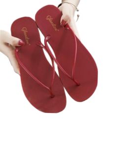 Sandal Wanita Poli-Karet Minimalis Desain Korea Trendi