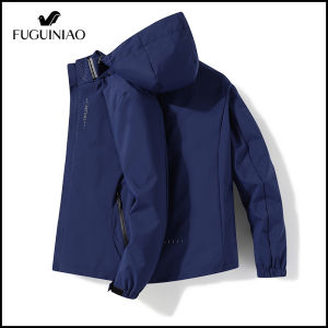 FUGUINIAO Mens Waterproof Hiking Jackets Reflective Windbreaker Camping Trekking Fishing Jacket Outdoor Windproof Coats