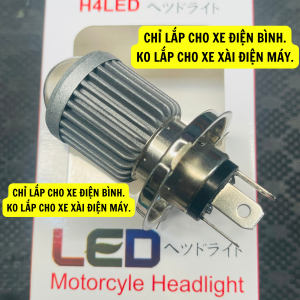 (LẮP CHO XE ĐIỆN BÌNH) ĐÈN BI CẦU CHÂN H4 Đèn LED 10W gắn Đèn Pha Xe Máy Có 2 chế độ Cos Vàng Pha Trắng