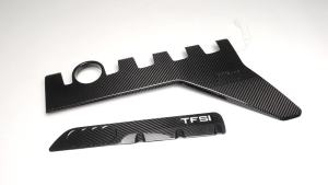 OnlyF U Real Carbon Fiber Engine Bay Cover For Audi RS3 8V TTRS TT RS 8S MK3 RSQ3 2019-24 Engine Cover Exterior Acccessories 8N6Y2