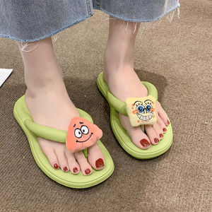 LKfashion รุ่นใหม่มาแรง รองเท้าแฟชั่น รองเท้าแตะหูหนีบ รองเท้าผู้หญิงสีพื้นใส่ง่ายพร้อมตัวการ์ตูนสุดน่ารักใส่สีไหนก็สวยปัง ช้าหมดอดแน่นอน