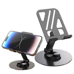 KOI WATCHES โลหะสำหรับตกแต่ง ที่วางโทรศัพท์มือถือ ปรับได้ปรับได้ หมุน360 ที่ยึดโทรศัพท์ สากลสากลสากล กันลื่น ขาตั้งแท็บเล็ตตั้งโต๊ะ