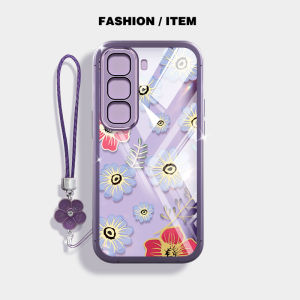 VRQR INS Phone Case For Infinix Hot 50 Pro Plus 4G 5G Hot 50 Pro+ ITEL Power 70 X6882 X6720 X881 X6880 Creative Summer Flowers Shell