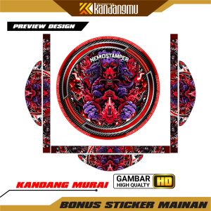 [COD] Jual sticker kandang universal sangkar murai Harga Terbaik & Termurah terupdate motif 3d  logo murai sayap srigala naga singa kartun 3d