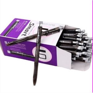 Hộp 48 cây bút bi bấm Baoke Smart B13 ngòi 1.0mm / Bút bi văn phòng siêu trơn mực xanh đen