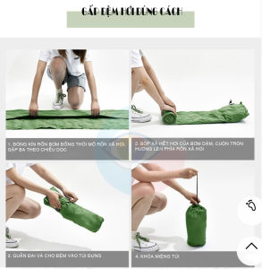 [Nhập RS0822 giảm 30k cho đơn 99k]Đệm cá nhân dã ngoại (đệm bơm dậm chân)