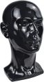Kepala Mannequin Hitam Cerah PVC Kosmetologi Profesional Kepala Mannequin Lelaki Kepala Mannequin untuk Rambut Palsu Kepala untuk Paparan Rambut Palsu Rambut Cermin Mata Topi Set Paparan Stand (Hitam Cerah). 