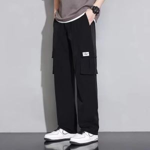 Ready Stock Multi Pocket Cargo Pants Men Retro Cargo Pants Loose Straight Casual Pants Seluar kargo lelaki seluar kerja