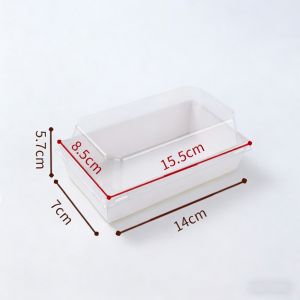 10PCS Kraft Sushi Tray Sandwich Box Pastry Dessert Box Sandwich Clear Lid Container Cake Box COD