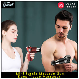 [2021 New Model] Mini Fascia Massage Gun 32 Speed + LCD Touch Screen / Deep Tissue Massager Training Exercising Muscle Pain Relief Body Shaping