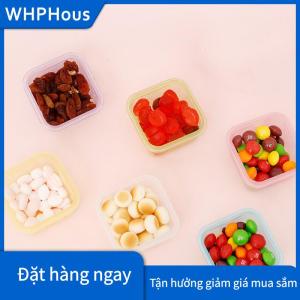 WHPHous 6 cái thực phẩm lưu trữ container nhỏ nhựa chống ẩm container mini nhà bếp lưu trữ box với leakproof nắp phụ kiện nhà bếp