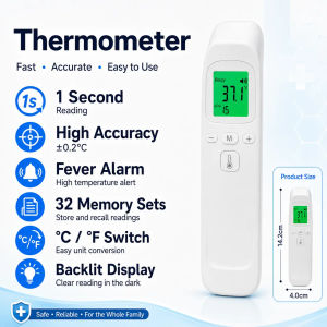 Digital Infrared  No Touch Forehead  for s and Kids LCD Display Fever Alarm Accurate Fast Merement