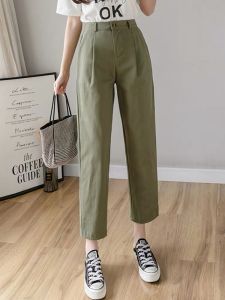 2022 ฤดูใบไม้ผลิและฤดูร้อนใหม่กางเกงขายาวและกางเกงลำลองสำหรับผู้หญิงแบบหลวมเก้าจุด 8115#