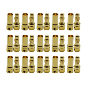15Pairs 3.5mm Gold Plated Connectors for Remote Control Helicopters and Craft Electronics Model ESC Upgrades Banana Plug