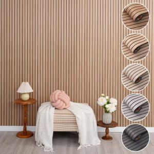 CHANBAEK PVC Imitation Wood  Wallpaper Peel and Stick Self-Adhesive Artificial Grille Wall Sticker Multi-functional Waterproof Grid Panel Wall Sticker for Ceiling