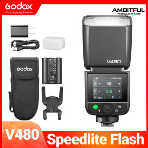 Godox V480 Flash Speedlite with 2.4G Wireless GN60 TTL HSS 1.5s Recycle with LED Modeling For Wedding Portrait Photography for Canon Nikon Sony