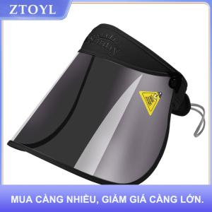 【ZTOYL】 Ngoài trời Chống UV Visor Sun hat người đàn ông phụ nữ có thể gập lại thể thao năng lượng mặt trời bảo vệ di động che mặt lá chắn mũ che nắng mùa hè Mũ mặt trời