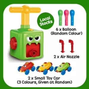 New Fun Cartoon Animal Inertial Air Power Balloon Car Toy Puzzle Fun Education Science Experiment