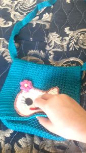 TAS RAJUT OVAL KITTY