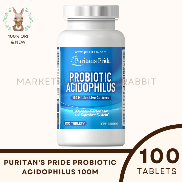 Puritan's Pride Probiotic Acidophilus Tablets Usus Pencernaan Puritans ...