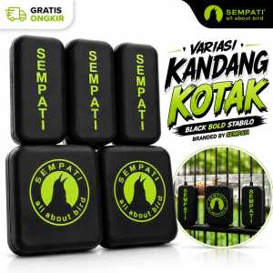 SEMPATI Variasi Sangkar Burung Kotak Dudukan Cepuk Tangkringan Stoper Karet Sangkar Sparepart Kandang kotak Kacer Kenari jalak Premium