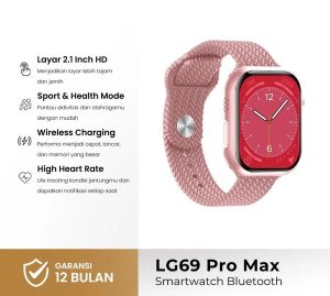 Smartwatch LG69 ProMax | NFC Support | Hi-Fi Sound Music | Bluetooth Call Android IOS