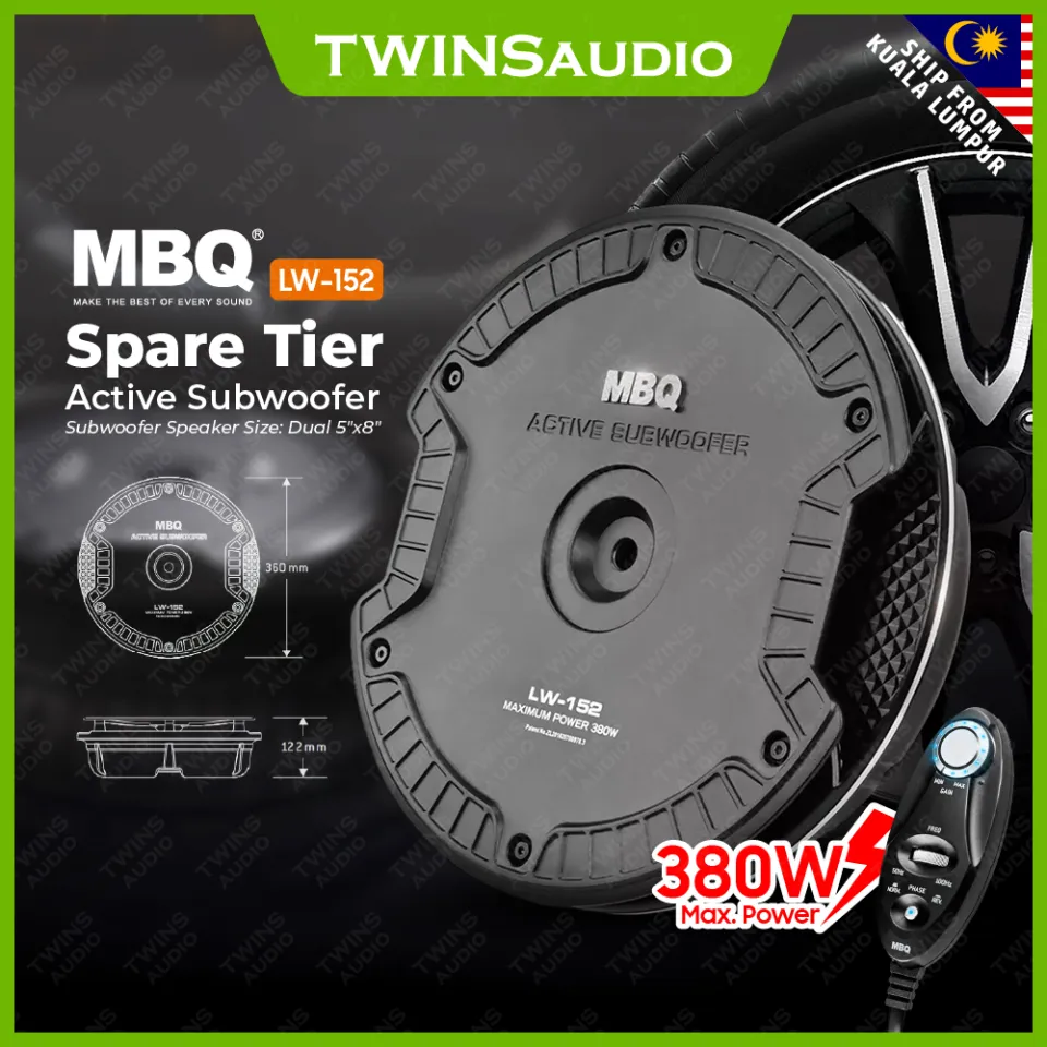 MBQ LW-152 Spare Tier Active Subwoofer Car Audio Dual Woofer