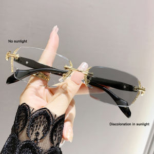 [Ready Stock] Photochromic Glasses Stylish Anti-Blue Light Glasses Removable Lenses UV400 Cermin Mata Hitam Anti Silau