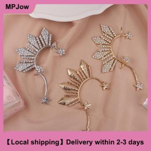【Local shipping】 1Pc Rhinestone Star Ear Clips Non- Ear Cuff Clip Jewelry Catriona Gray Miss U Ear Cuff Inspired Three Stars And The Sun