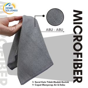 Kain Lap Mikrofiber Serbaguna Bisa Lap Dapur Lap Cuci Tangan Lap Mobil Premium Microfiber Abu-abu